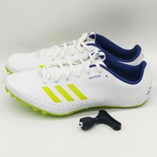 Adidas Sprintstar White Running Cleats Shoes US 10.5 Cleat Tool Great Conditio