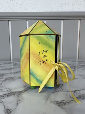Vintage Nina Ricci L'Air Du Temps Parfum Perfume Bottle Lalique Green Dove w Box