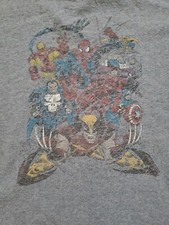 Vintage 90s Ringer Wolverine Punisher XL Marvel XL Men's Spider-man T-shirt