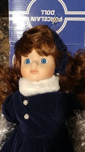 "Monique" Porcelain Doll "Monique" Vintage 1980's 1990 NIB wstand "Monique" Porcelain Doll "Monique" Vintage 1980's 1990 NIB wstand