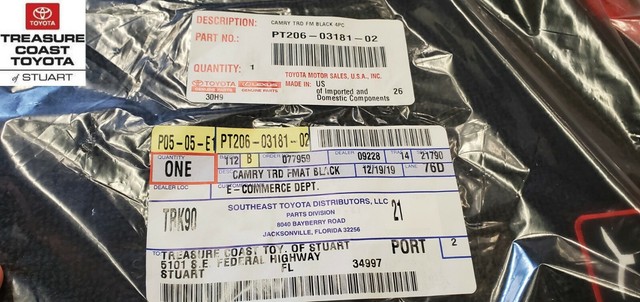 Toyota Camry 2022 Floor Mats
