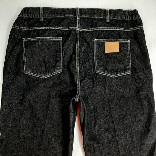 Duke Haband Classic Fit Herren Gr. 44 S Ins 28 Jeans Schwarz Denim Flex Waist Baumwolle - Bild 11 von 14