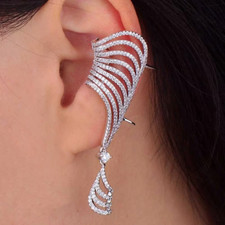 Rare Ear Cuff Earring •No pierced •Unique Detail Luxury Design Sold as A PAIR!
