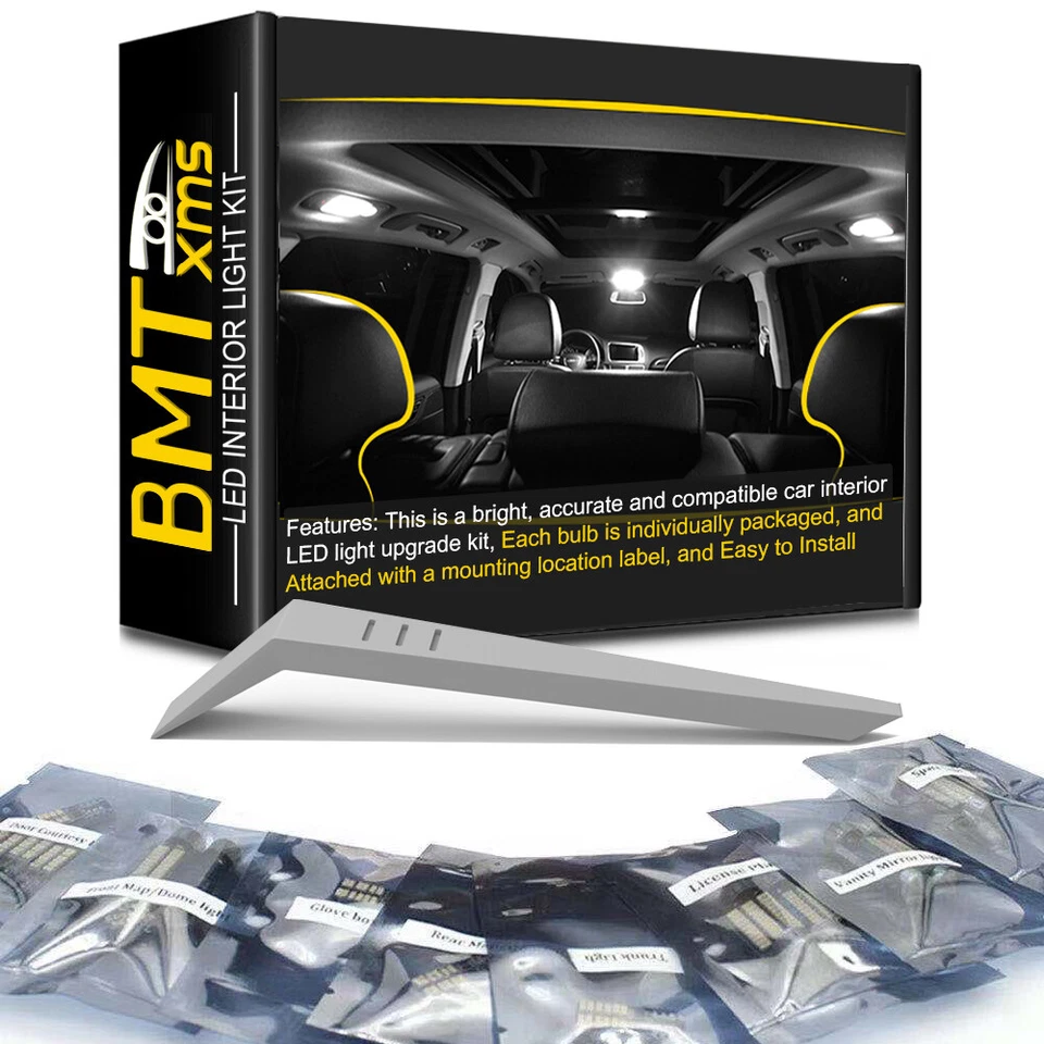 18 x White LED Lights Interior Package for Toyota Land Cruiser 200 2008-2020 Foto 2 de 4