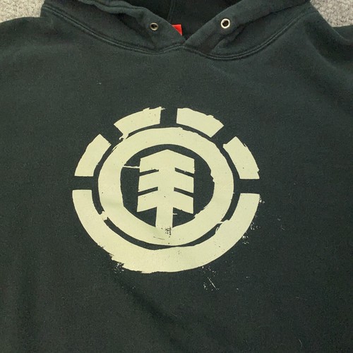 Vintage Element Hoodie Mens Large Black Sweatshirt Skateboard Grunge Surf Y2K - Picture 2 of 9
