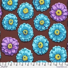 Free Spirit Kaffe 85 & Fabulous by Kaffe Fassett PWGP031 Aqua Zinnia  Cotton