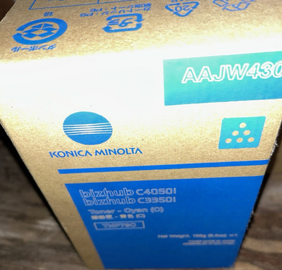 Konica Minolta Genuine Cyan Laser Toner AAJW430 for bizhub C4050i/C3350i
