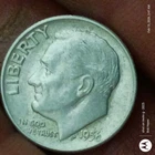 1956 Roosevelt Dime Error — 15° Rotated Die — Thick Lettering — Weak Strike Area
