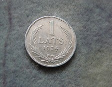 1 Lats 1924.  Silber.  Lettland