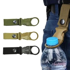 1pc Camping Webbing Buckle Hook Water Bottle Holder Clip Outdoor Military Nylon