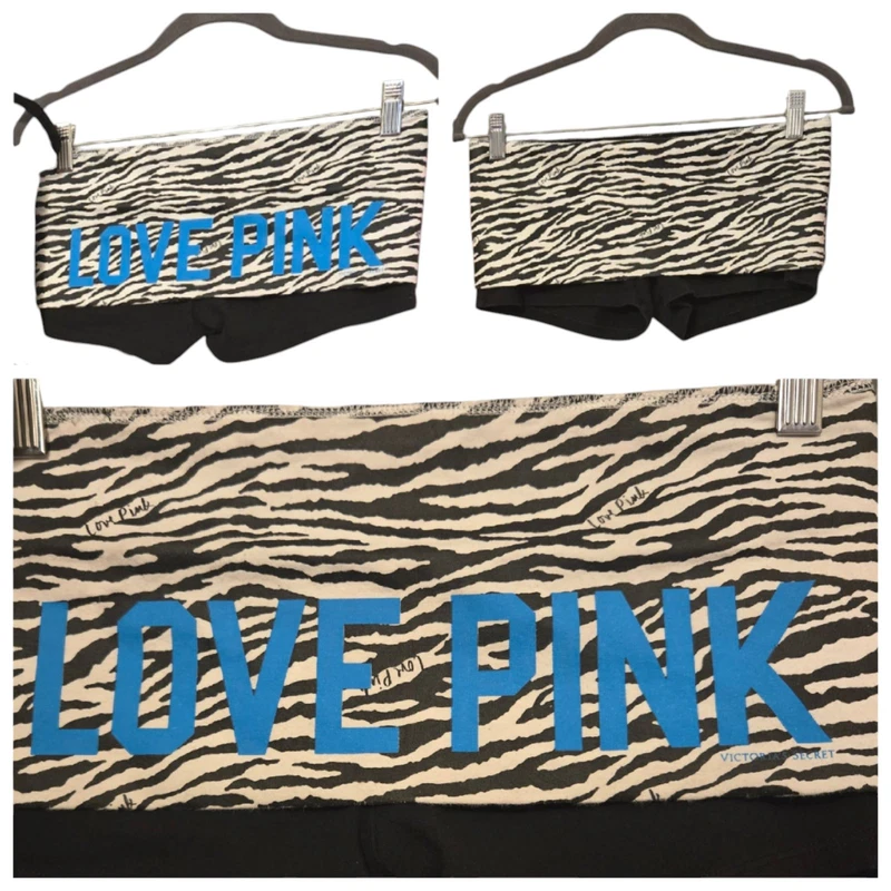 victoria-secret-vs y2k vintage foldover zebra shorts