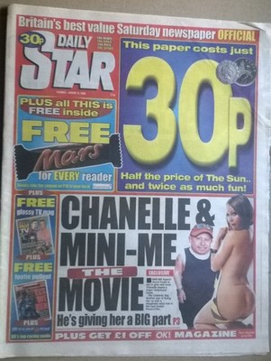 Daily Star 31. Januar 2009 - Bianca Gascoigne, Todd Carty, Lady Gaga