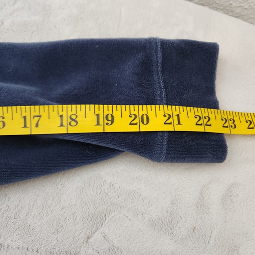 Denim & Company Velour Top Pullover Womens Small Long Sleeve Pockets Blue - Picture 14 of 14