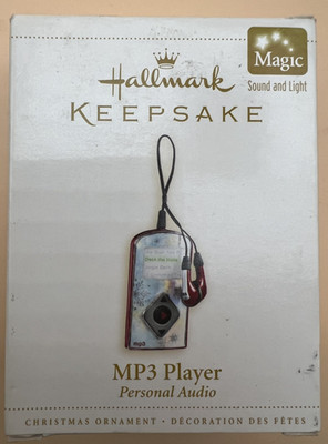 Hallmark Keepsake 2006 MP3 Player Christmas Ornament Magic Light Sound + Box