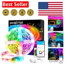 32.8 ft RGB LED Music Sync Strip Lights with Remote  Timer Functionality