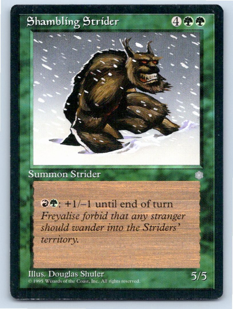 1995 MAGIC: THE GATHERING SHAMBLING STRIDER ICE AGE COMMON LP A40237 FREE S&H