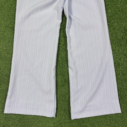 Vintage 80s Made In USA Striped Baby Blue Dress Pants Women's 29x28 Size 10 READ - Picture 19 of 19