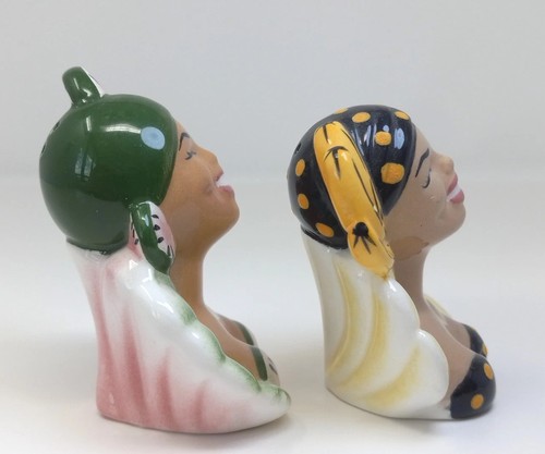 Vtg Whimsical Shakers Women Lot Of 2 Tropical Caribbean Brown Face Phillipines  - Picture 8 of 14