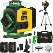 Laser Level with Tripod,4 360 Whole-Room Cross-Line Green Beam Laser Level 3...