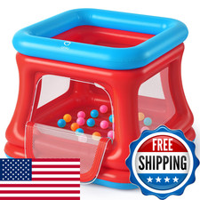 Qpau 3-In-1 Inflatable Bounce House For Toddlers 1-3 Ball Pit Trampoline