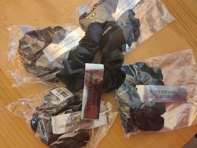 5 Count IL Makiage BLACK  Scrunchie NWT Hair Accessory OS Bulk Buy Fast Ship 