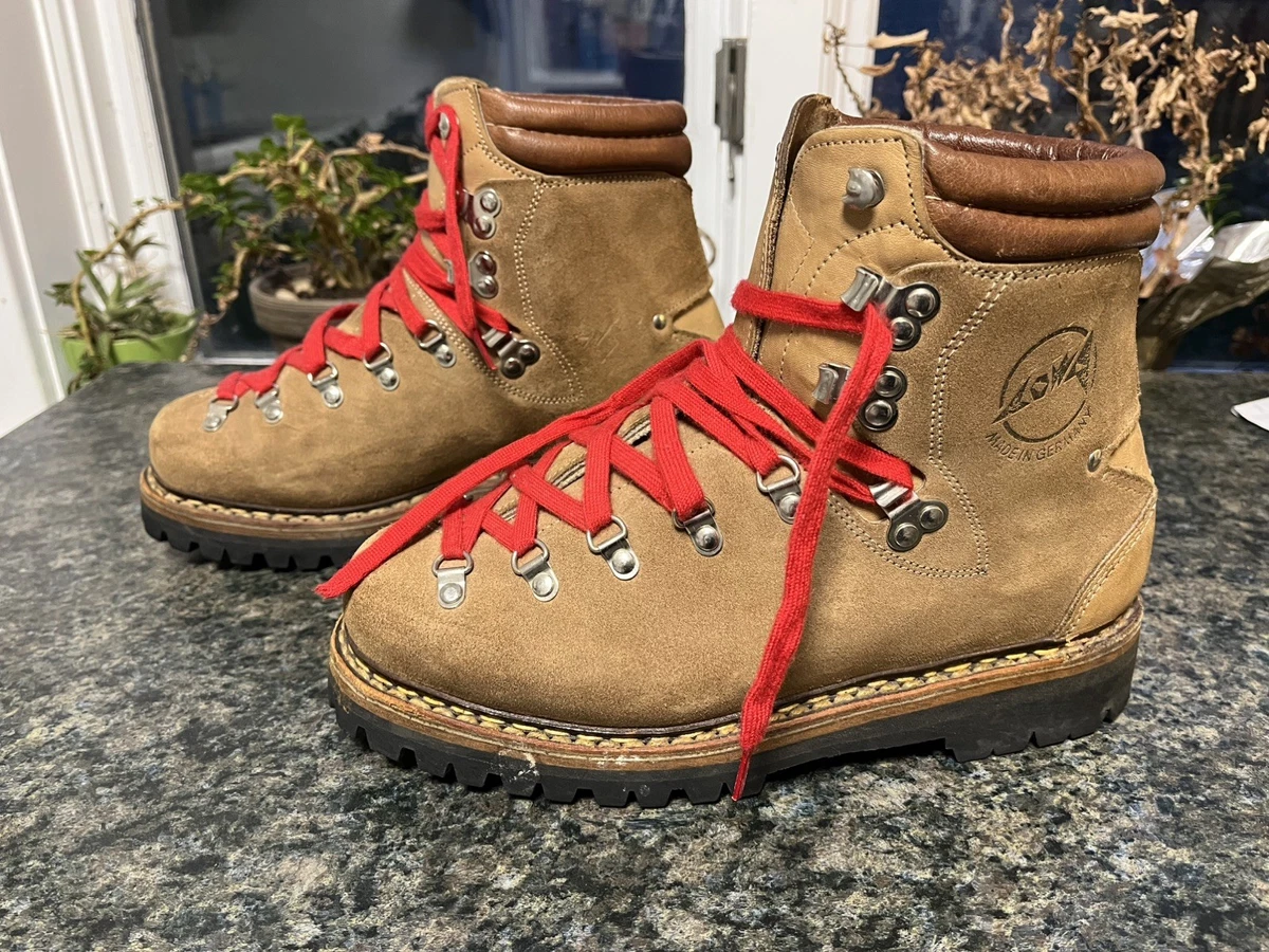 Bottes de randonnée en cuir d'alpinisme vintage LOWA