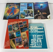 Lot 5 Vintage PADI Open Water Diver Manual Scuba Dive Master Training Book