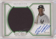 2019 Topps Definitive Collection Base Relic Green 13/15 Miguel Andujar Auto 08jk