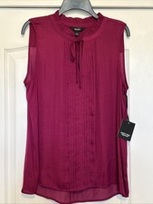 Simply Vera Women’s Cranberry Sleeveless Blouse New With Tag Tags