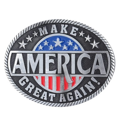 Make America Great Belt Buckle Western Cowboy Native American Motorcyclist (M...