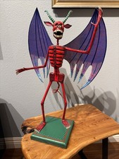 Antonio Joel Garcia Signed Alebrije Red Devil With Purple Wings. Signed.