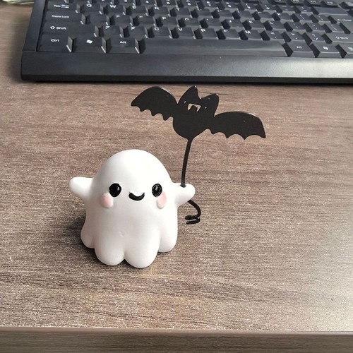 Resin Ghost Bat Ornaments Mini Ghost Ornament Desktop Decoration - Picture 9 of 12
