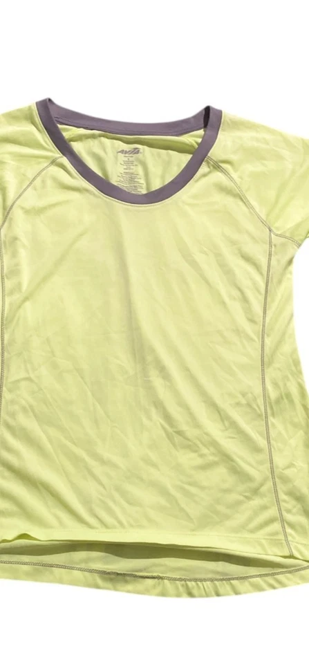 Avia 女式黄色长袖运动锻炼上衣轻便弹力 S 码 — 第 3/4 张图片