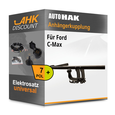 Für Ford C-Max 2010-2019 AUTO HAK Anhängerkupplung abnehmbar + 7polig E-Satz NEU