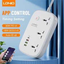Smart WiFi Power Strip, 3 Outlet 4 USB Surge Protector with Universal Plug