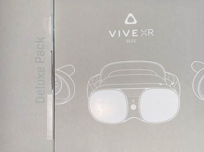 HTC Vive XR Elite Virtual Reality Headset with Deluxe Pack and VR Controllers