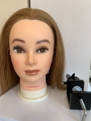 My Beauty Shop Pal practice salon head real hair and table clamp