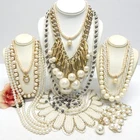 VINTAGE TO NOW FAUX PEARL BEAD NECKLACE LOT, FASHION/COSTUME JEWELRY LOT