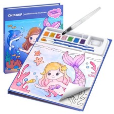 Paint with Water Coloring Books for Kids, Mess 1 Count Pack of 28 , Blue