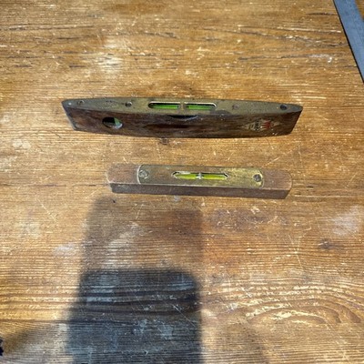 Paar Vintage Wasserwaagen aus Holz, British Made. Rabone & Söhne