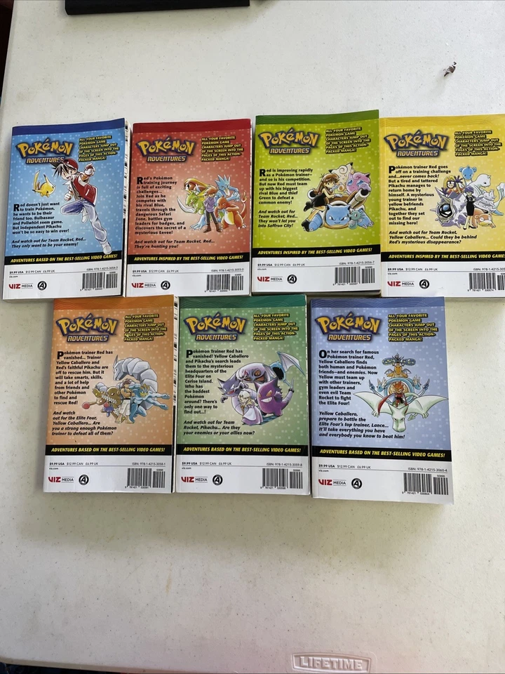 Pokémon Adventures Manga 1-7 Graphic Novel PB Book LOT Of 7 Hidenori Kusaka - Image 2 of 3