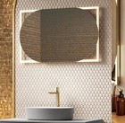 HIB Rubin 50 LED Mirror - Brushed Brass Prosuct No. 79820000