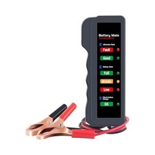 12V Car Battery Tester, Automotive Digital Battery Alternator Tester with LED