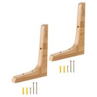  3 Pack Rustic Shelf Brackets Small L-shaped for Floating Shelves