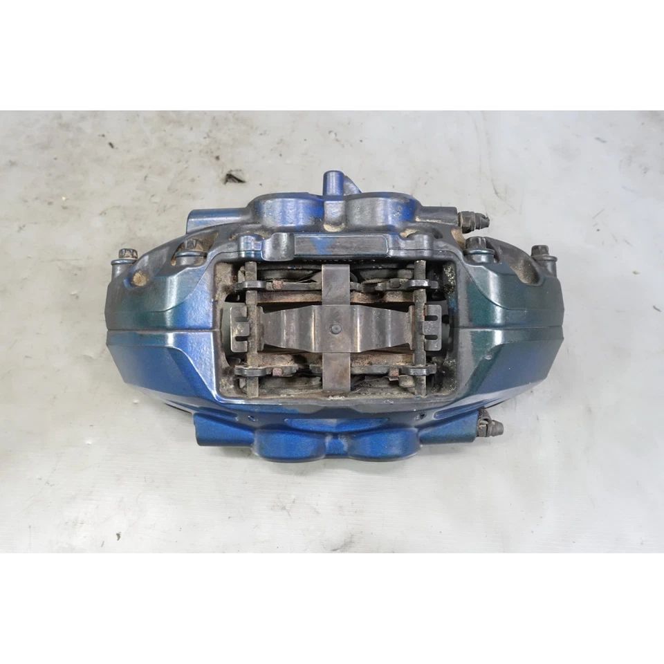 Damaged BMW F30 3-Series F32 Factory Right Front M Sports Blue Brake Caliper OEM - Image 2 of 4