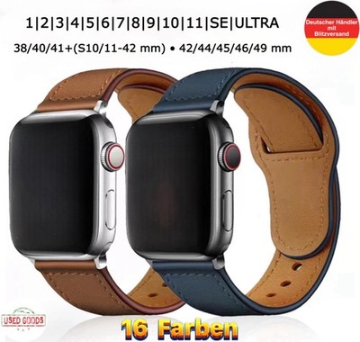 Uhrenarmband Leder für Apple Watch Series 1-9 10 11 SE ULTRA Armband Watch Uhr