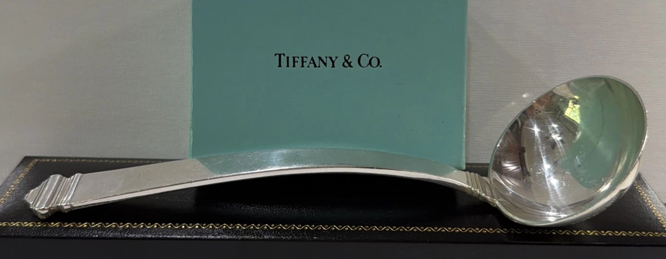🛑 Tiffany & Co Sterling Silver Hampton Art Deco Gravy Sauce Ladle No Mono Spoon