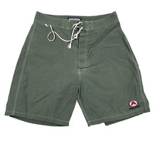 Vintage Y2K Abercrombie Fitch Bored Shorts Men Medium Olive Green Swim Trunks