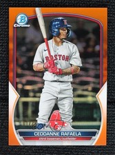 2023 Bowman Chrome Prospects Orange Refractor 1/25 Ceddanne Rafaela #BCP-29 1v3