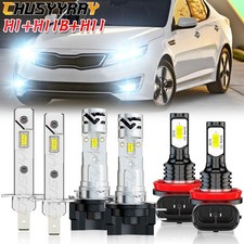 For 2011-2013 Kia Optima Led Headlight Hilofog Lights Combo Bulbs White 6pcs